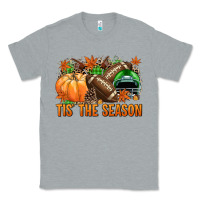 Heather Grey Tis' the season Football green helmet Classic Tee - NancyCooperArtShop