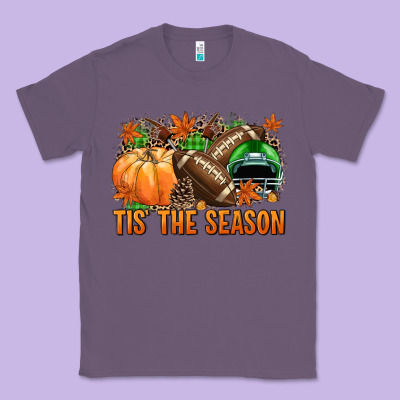 Tis' The Season Football Green Helmet Classic Tee Designed By Nancycooperartshop