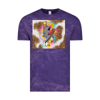 Cloud Purple retro baseball with leopard Vintage Tee - TumblerDesignByShophia