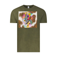 Vintage Olive retro baseball with leopard Vintage Tee - TumblerDesignByShophia