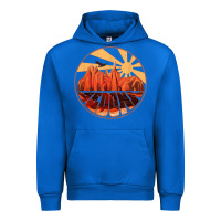 Cobalt Retro Vintage Sedona Arizona Hiking Sunset Dawn Gift Urban Hoodie - minhPixels