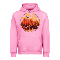 Fuchsia Pink Retro Vintage Sedona Arizona Hiking Sunset Dawn Gift Urban Hoodie - minhPixels