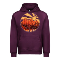 Mauve Wine Retro Vintage Sedona Arizona Hiking Sunset Dawn Gift Urban Hoodie - minhPixels