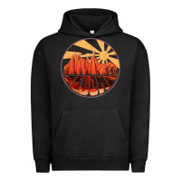 Pigment Black Retro Vintage Sedona Arizona Hiking Sunset Dawn Gift Urban Hoodie - minhPixels