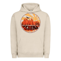 Pigment French Oak Retro Vintage Sedona Arizona Hiking Sunset Dawn Gift Urban Hoodie - minhPixels