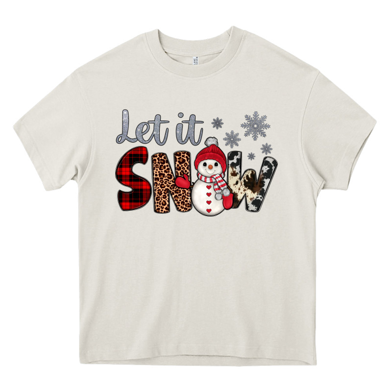 Let It Snow Snowman Heavy Core Tee by JahusDesignShop | Teevron