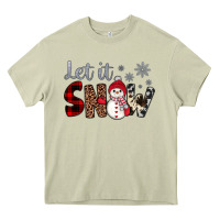 Mossy let it snow snowman Heavy Core Tee - JahusDesignShop