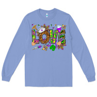 Colony Blue Mardi Gras love Nurse Long Sleeve Tee - HowdyJamesFarm