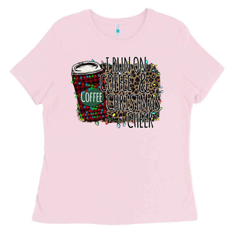 I Run On Coffee And Christmas Cheer Ladies Tee by Bettercallsaul | Teevron