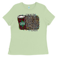 Matcha I Run on Coffee and Christmas Cheer Ladies Tee - Bettercallsaul