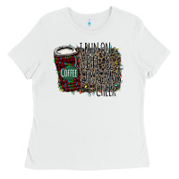 White I Run on Coffee and Christmas Cheer Ladies Tee - Bettercallsaul
