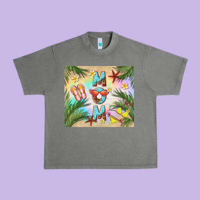 Summer Mom Urban Heavy Tee Designed By Tumblerdesignbyshophia