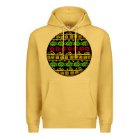 Antique Gold african masks round earrings Premium Hoodie - BundleAndBundleShop