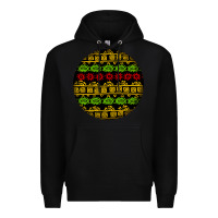 Black african masks round earrings Premium Hoodie - BundleAndBundleShop