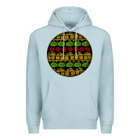 Blue Mist african masks round earrings Premium Hoodie - BundleAndBundleShop
