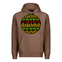 Chestnut african masks round earrings Premium Hoodie - BundleAndBundleShop