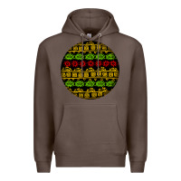Coffee african masks round earrings Premium Hoodie - BundleAndBundleShop