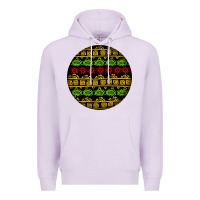 Lilac african masks round earrings Premium Hoodie - BundleAndBundleShop