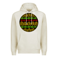 Oatmeal Heather african masks round earrings Premium Hoodie - BundleAndBundleShop