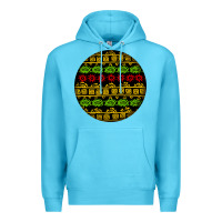 Ocean Blue african masks round earrings Premium Hoodie - BundleAndBundleShop