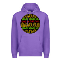 Purple african masks round earrings Premium Hoodie - BundleAndBundleShop