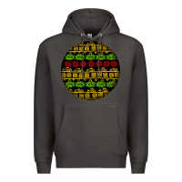 Smoke african masks round earrings Premium Hoodie - BundleAndBundleShop