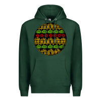 Sports Green african masks round earrings Premium Hoodie - BundleAndBundleShop
