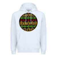 White african masks round earrings Premium Hoodie - BundleAndBundleShop