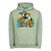 Pigment Oil Green live simply Urban Hoodie - AdoDesignShop