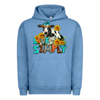 Pigment Pebble Blue live simply Urban Hoodie - AdoDesignShop