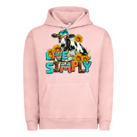Pigment Salmon live simply Urban Hoodie - AdoDesignShop
