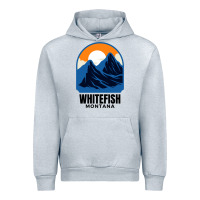 Heather Grey Whitefish MT Urban Hoodie - minhPixels