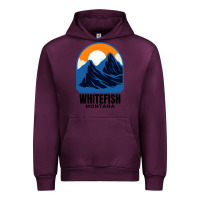 Mauve Wine Whitefish MT Urban Hoodie - minhPixels