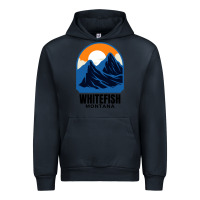 Navy Whitefish MT Urban Hoodie - minhPixels