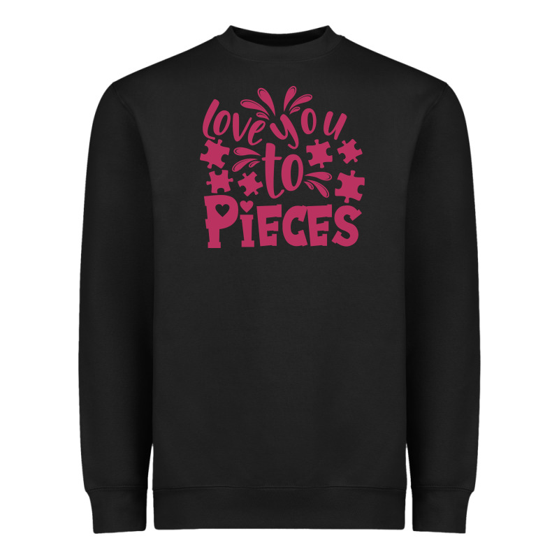 Love You To Pieces Heavyweight Sweatshirt by CowhideDigitalArt | Teevron
