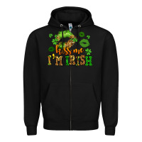Black kiss me im irish st patricks lip stain Zipper Hoodie - LillyAllenDesigns