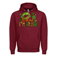 Burgundy kiss me im irish st patricks lip stain Zipper Hoodie - LillyAllenDesigns