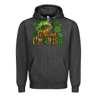 Charcoal Heather kiss me im irish st patricks lip stain Zipper Hoodie - LillyAllenDesigns