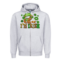 Heather Grey kiss me im irish st patricks lip stain Zipper Hoodie - LillyAllenDesigns