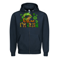 Navy kiss me im irish st patricks lip stain Zipper Hoodie - LillyAllenDesigns