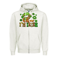Kiss Me Im Irish St Patricks Lip Stain Zipper Hoodie | Teevron