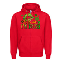 Red kiss me im irish st patricks lip stain Zipper Hoodie - LillyAllenDesigns