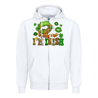 White kiss me im irish st patricks lip stain Zipper Hoodie - LillyAllenDesigns