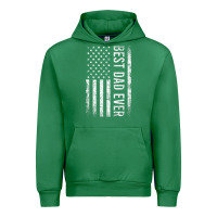 Emerald Father's Day Best Dad Ever American Flag Urban Hoodie - minhPixels