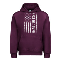 Mauve Wine Father's Day Best Dad Ever American Flag Urban Hoodie - minhPixels