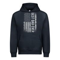 Navy Father's Day Best Dad Ever American Flag Urban Hoodie - minhPixels