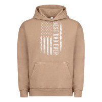 Pigment Burro Father's Day Best Dad Ever American Flag Urban Hoodie - minhPixels