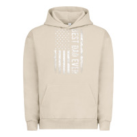 Pigment French Oak Father's Day Best Dad Ever American Flag Urban Hoodie - minhPixels