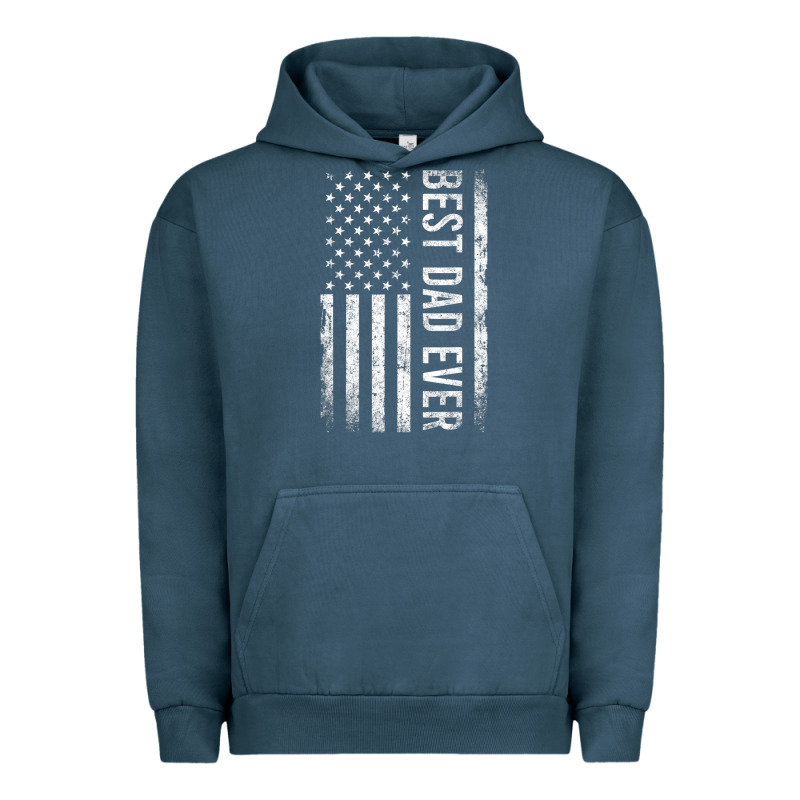 Father's Day Best Dad Ever American Flag Urban Hoodie by minhPixels | Teevron