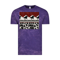 Cloud Purple cowgirl with cowhide Vintage Tee - TumblerDesignByShophia
